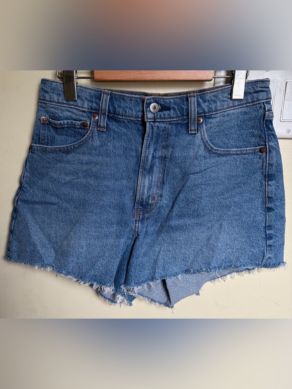 Abercrombie & Fitch 90’s Relaxed Cutoff Shorts High Rise Size 28 Frayed Summer